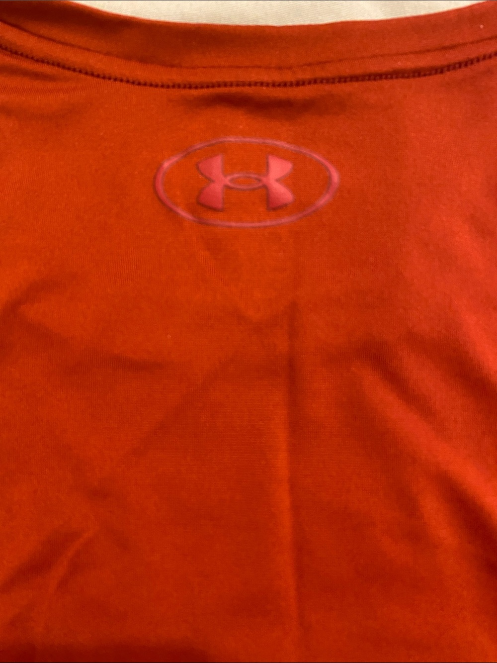 Under Armour Men’s Rust/Orange Crew Neck Performance Tee - Picture 5 of 8